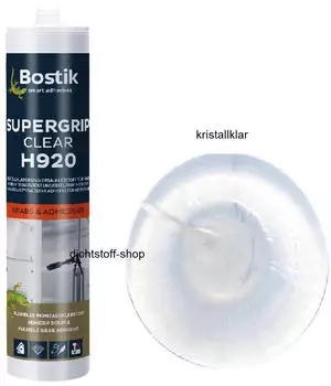 Bostik H920 Supergrip Clear 1K Hybrid Klebstoff 300g Kartusche (30618850)