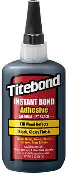 Titebond Instant Bond Mittelflüssiger CA-Sekundenkleber & Füllstoff Jet Black 59ml (8211)
