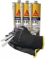 Sikeflex-11 FC 3er Set mit 5 Spitzen und Vasalat Handschuh - Grau Set mit 5...