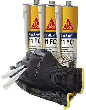 Vasalat Sikaflex-11 FC Purform PU Kleb- und Dichtstoff betongrau 3x300ml (Sikaflex-11 FC)