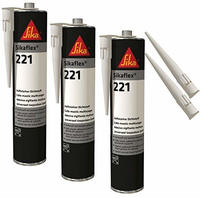 SIKA Sikaflex-221 - 300 ml hellgrau 3er Set