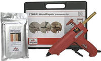Stubai WoodRepair Holzreparatur-Set Astf&uuml;ller Mix inkl. Hei&szlig;klebepistole 180/80W