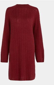 Tommy Hilfiger Cable Knit Wool Relaxed Jumper Dress (WW0WW39927) rouge