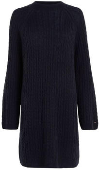 Tommy Hilfiger Cable Knit Wool Relaxed Jumper Dress (WW0WW39927) desert sky