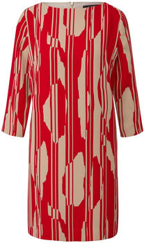 Comma Crêpe-Kleid mit Allover-Print (2136506) preiselbeere