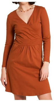 TRANQUILLO Women's Jersey-Kleid in Wickeloptik (W23E01) caramel