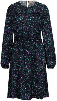 Hugo Boss Kleid mit Paspel-Details und abstraktem Blumen-Print (50503607) blau