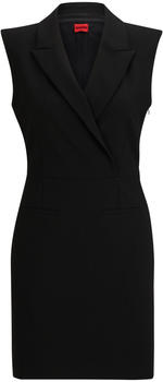 Hugo Boss Elegantes Slim-Fit Kleid mit Revers und Logo-Aufnäher (50505368) schwarz