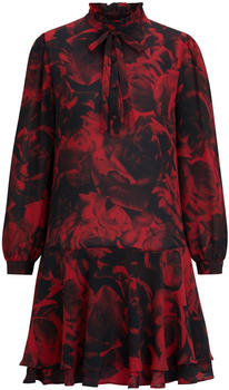 Hugo Boss Kleid mit Volantkragen und Rosen-Print (50502254) schwarz/rot