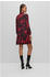 Hugo Boss Kleid mit Volantkragen und Rosen-Print (50502254) schwarz/rot