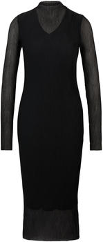 Hugo Boss Kleid aus Plissee-Tüll mit Stehkragen und Innenfutter (50506834) schwarz