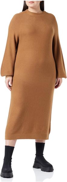 S.Oliver Midi-Kleid mit geripptem Saum (2125717) braun