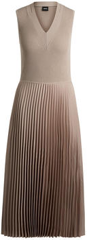 Hugo Boss Kleid aus verschiedenen Materialien mit Faltenrock (50509325) beige