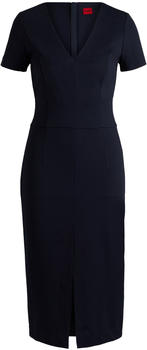 Hugo Boss Jersey-Kleid mit V-Ausschnitt und Schlitz vorn (50515177) blau
