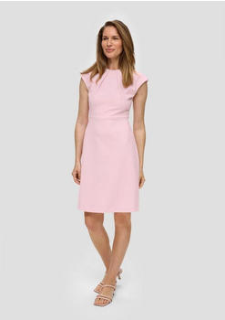 S.Oliver Kurzes Kleid mit plissiertem Rundhalsausschnitt (2143178) zartrosa