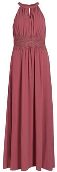 Vila Pleated Halter Neck Maxi Dress (14052647) mesa rose/detail elastic