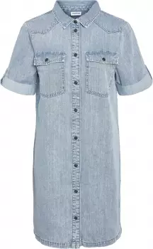 Noisy May New Signe S/S Denim Dress (27030041) light blue denim
