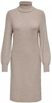 Only Sasha Long Sleeve Long Dress (15309197) mocha meringue/detail w.melange