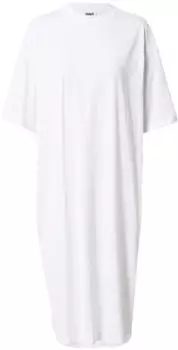 Urban Classics Ladies Organic Long Oversized Tee Dress (TB4792) white