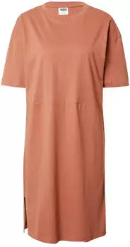 Urban Classics Ladies Organic Oversized Slit Tee Dress (TB4091) terracotta