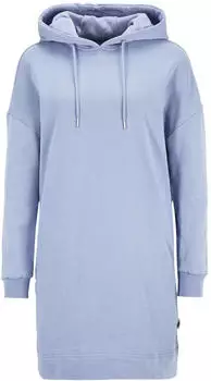 Urban Classics Ladies Organic Oversized Terry Hoody Dress (TB4094) viola blue