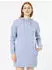 Urban Classics Ladies Organic Oversized Terry Hoody Dress (TB4094) viola blue