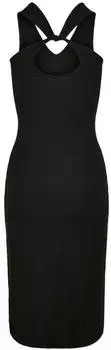 Urban Classics Ladies Midi Sleeveless Rib Dress (TB4782) black
