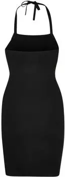 Urban Classics Ladies Rib Knit Neckholder Dress (TB5494) black