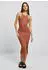 Urban Classics Ladies Midi Rib Knit Crossed Back Dress (TB6021) terracotta