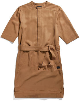 G-Star Half Placket Short Sleeve Midi Dress (D24272-D521) braun