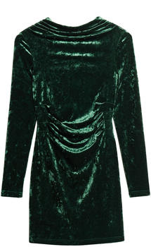 Superdry Velvet Longsleeved Mini Dress (W8011367A) deepest green