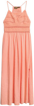 Superdry Lace Long Sleeve Long Dress (W8011637A) fusion coral