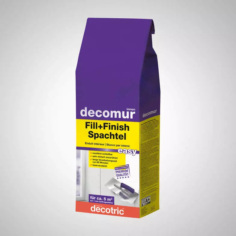Decomur Fill + Finish Spachtel Test Feinspachtel