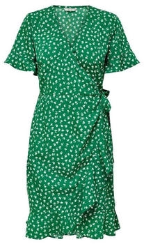 Only Kurzes Wickelkleid grün blümchen