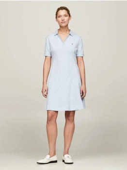 Tommy Hilfiger Polokleid Kurzarm breezy blau