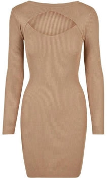 Urban Classics Ladies Cut Out Casual Dress unionbeige