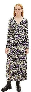 Tom Tailor Denim Kleid Knopfleiste Muster 1038149 lilac grün