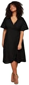 Trendyol Midi Wrapover Double-Breasted Woven Dress schwarz