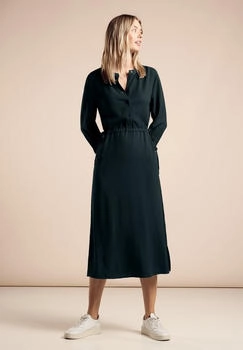 Street One Midikleid Rundhals und Knopfleiste
