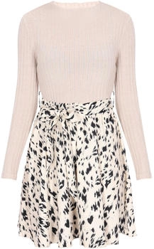 Faina Damen Kleid beige schwarzmeliert