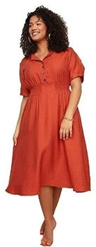 Trendyol Midi A-Linie Kleid orange