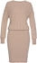 Lascana Strickkleid Zopfmuster beige braun