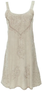 Guru-Shop Besticktes Minikleid beige Design