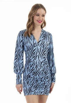 Faina Damen Kleid hellblau schwarz
