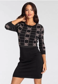 Melrose by Baur Strickkleid rosa schwarz