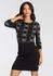 Melrose by Baur Strickkleid rosa schwarz
