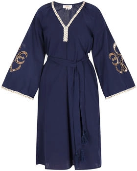 Usha Damen Kleid 'Festival' marine braun weiß
