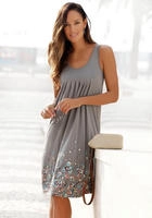Beachtime Strandkleid "mit Blumenprint am Saum, lockeres H&auml;ngerchenkleid mit
