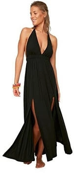 Trendyol Beaded Detailed Knitted Beach Dress schwarz