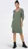 Jacqueline de Yong Jdyelanora L S V-neck Dress Knt Noos Kleid kalamata melange